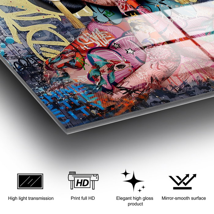 Wallity Cuadro Decorativo de Vidrio Templado Multicolor 70 x 100 cm Wallity Cuadro Decorativo de Vidrio Templado Multicolor 70 x 100 cm